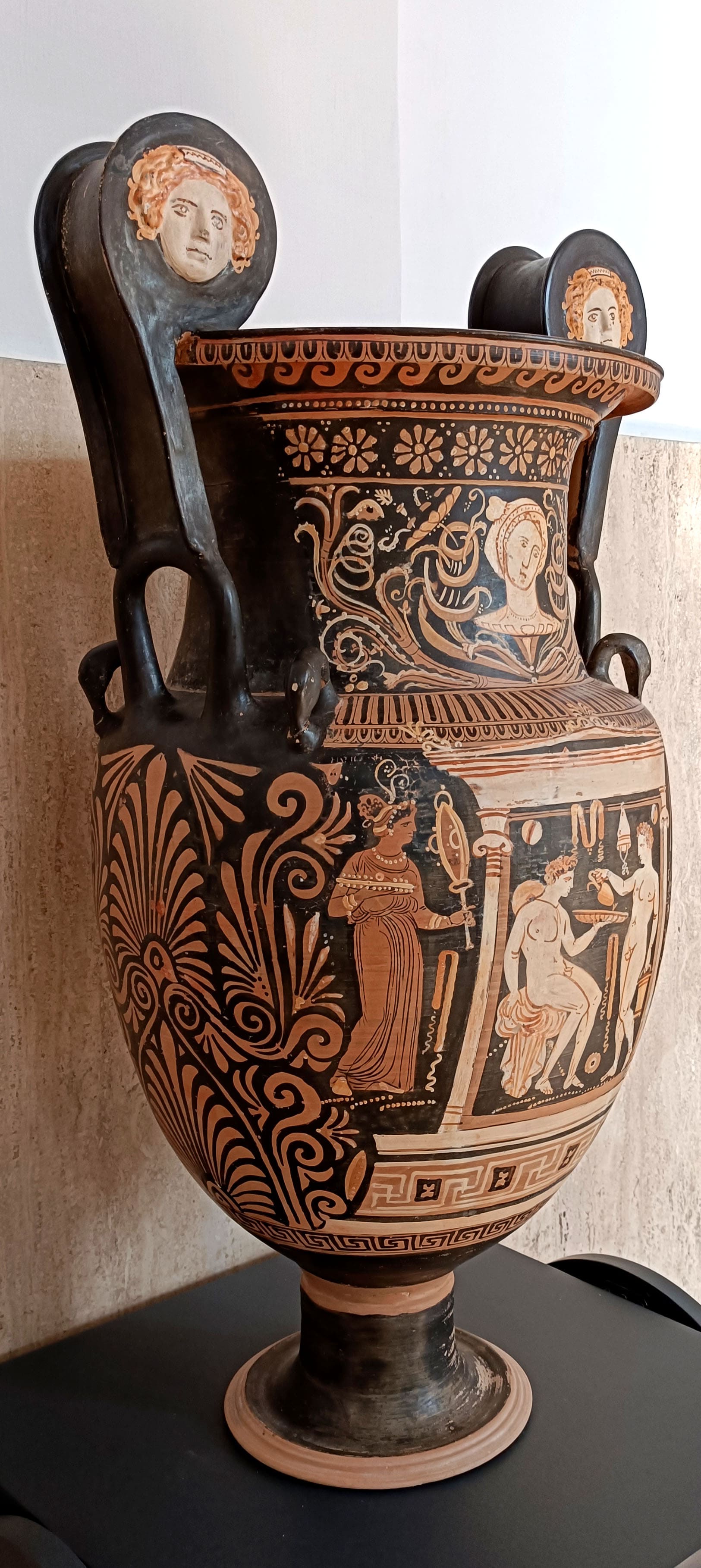 immagine laterale sinistra del cratere a volute