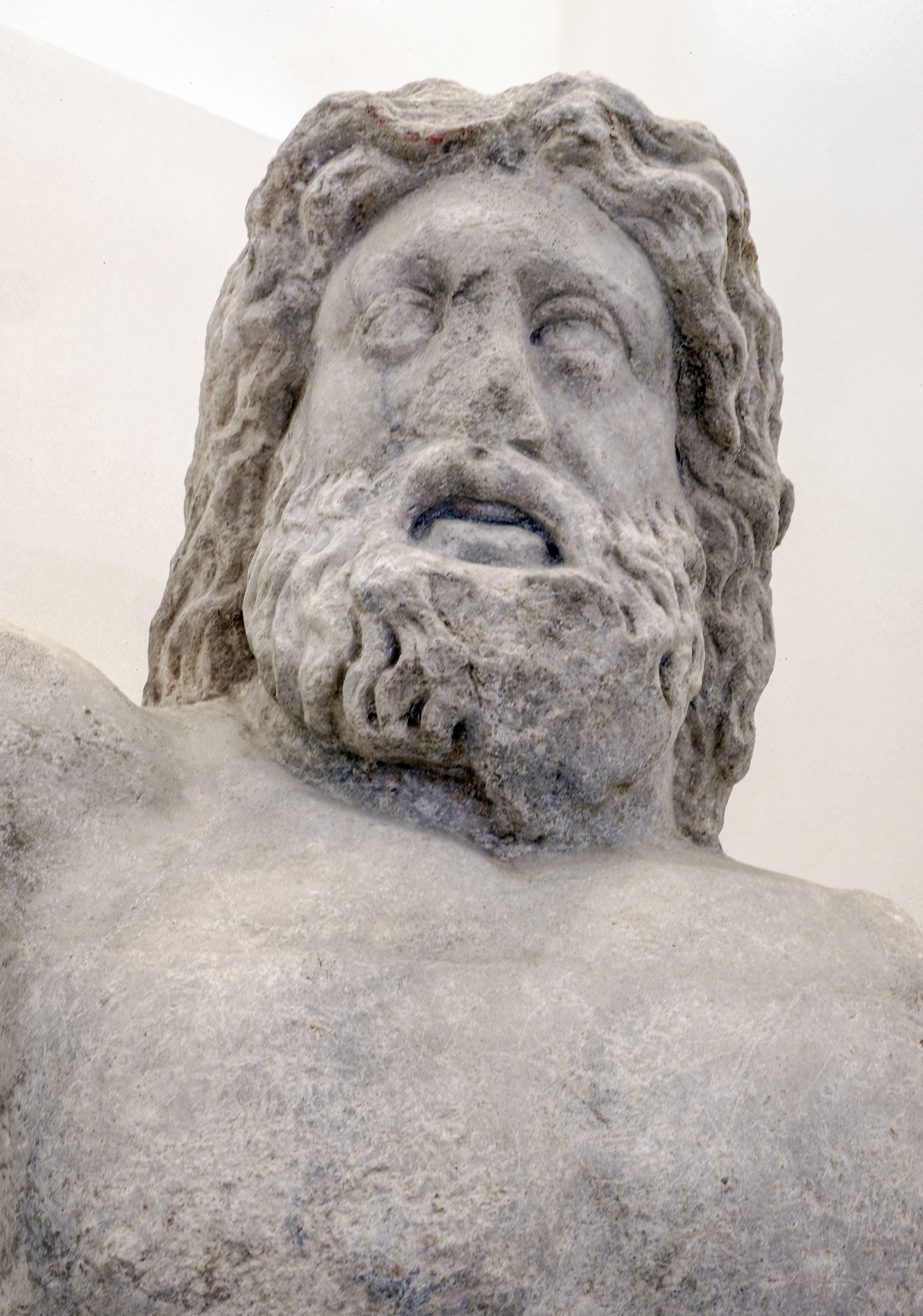 immagine della testa della Statua di divinità marina