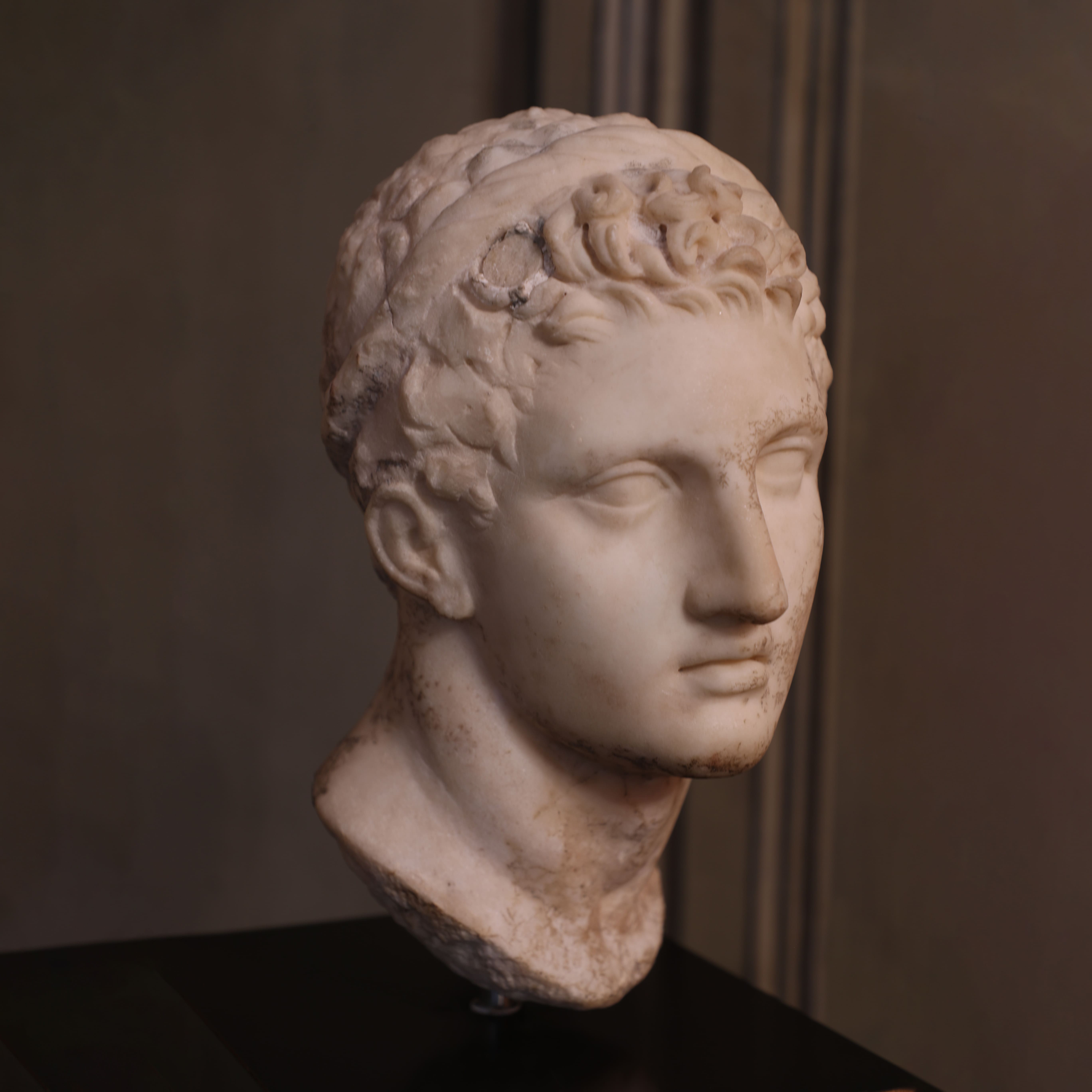 Testa di marmo giovane uomo
